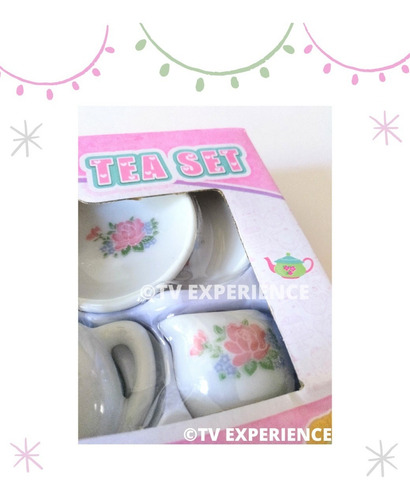Imagen 9 de 9 de Juego De Té Porcelana Infantil Niñas Jueguito Set Té Juguete