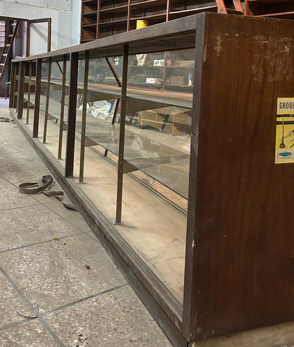 Vitrina Mostrador Confiteria Panaderia Antiguo Marrón (Usado)