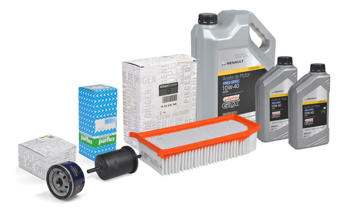 Kit Filtros Y 6lt Aceite 10w40 Renault Captur F4r 2.0 16v