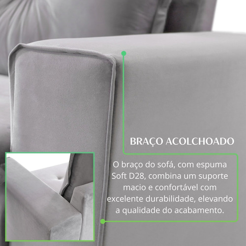 Conjunto Florianópolis 3x2 Lugares Veludo Wt