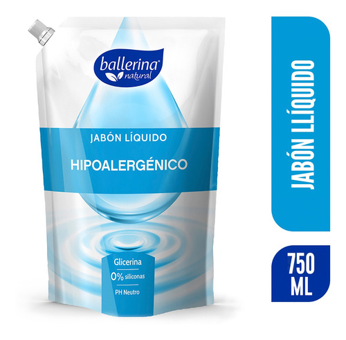 Ballerina Jabón Líquido Hipoalergénico Dp 750 Ml