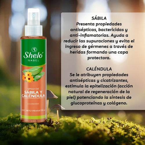 Imagen 3 de 5 de Cicatrizante En Spray Para Quemaduras -de Sábila Y Caléndula