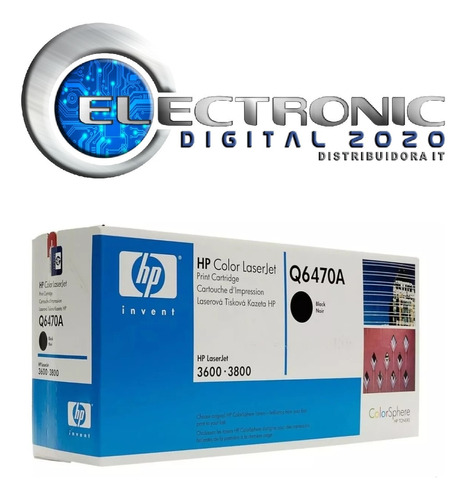 Toner Hp 501a Q6470a Negro 3600 3800 Cp3505 Original