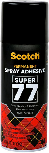 Scotch Super 77 Spray Adhesivo Multiusos, Se Adhiere A Tela.