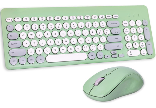 Juego De Teclado Y Mouse Inalambricos, Dulce Combinacion De 