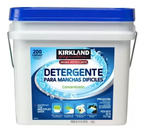 Detergente Multiusos Kirkland Polvo, 200 Cargas  12.7 Kg 