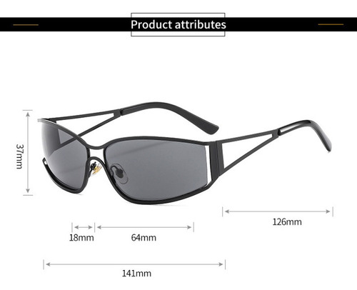 Gafas De Sol Hollow Out Trendy Gradient Para Mujer