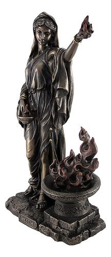 Greek Goddess Hestia Bronzed Statue Roman Vesta