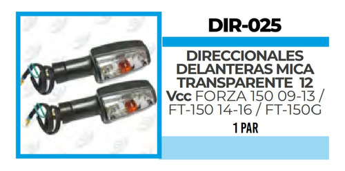 Direccionales Ft150, Ft-125, Dt-150 Y Forza 150