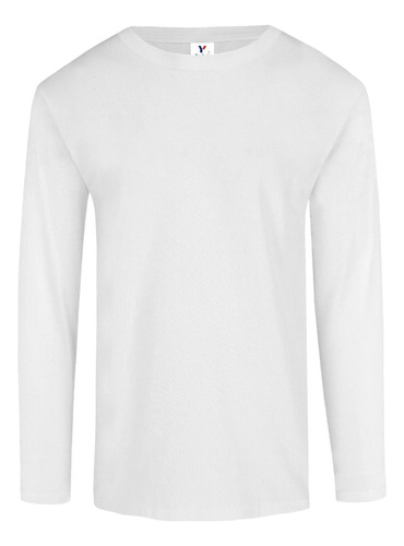 Playera Cuello Redondo Manga Larga 100% Poliester 2xl