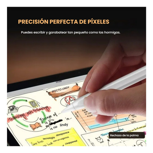 Lápiz Óptico Stylus Pluma Para iPad,rechazo Palma + Iman