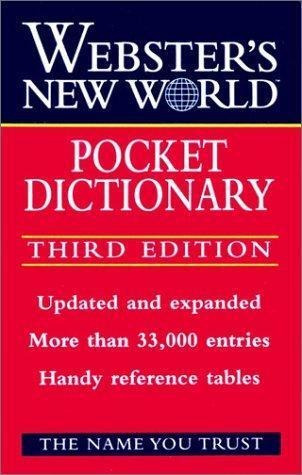 Webster's New World Pocket Dictionary  Third Edition