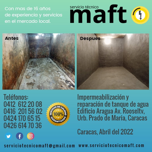 Imagen 6 de 12 de Impermeabilizacion Reparacion Mantenimiento Tanques De Agua