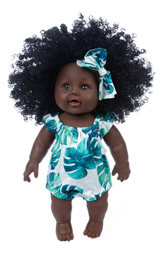 Muñeca De Vinilo Para Bebé Realista Africana De 12 Pulgadas,