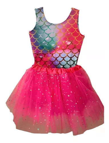 fantasia infantil kit 3 pçs sereia Body tiara saia tule .