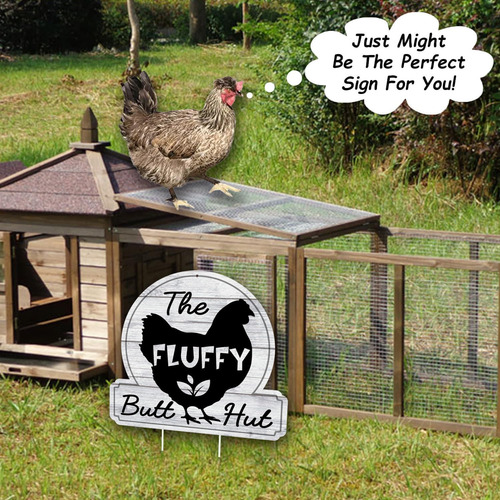 The Fluffy Butt Hut - Decoración De Pollo De Pvc Para Granja