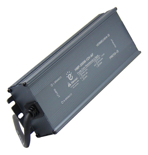 Fonte Embralumi 12v Blindada Ip67 200w Real 2 Anos