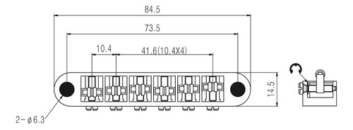 Sillines De Guitarra Holmer Tune-o-matic Style Bridge 6...