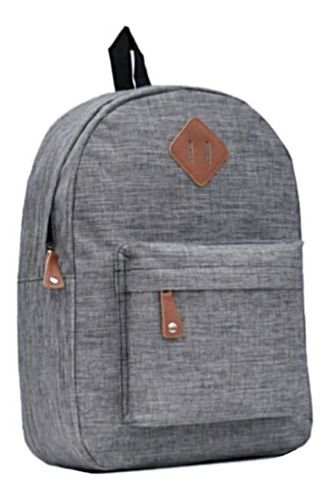 Mochila Hombre Mujer Clasica Gris Tamaño A4 Calidad Premium