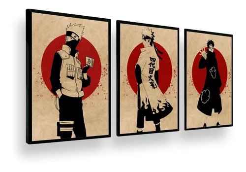 Quadro decorativo Quarto Hokage Naruto Shippuden