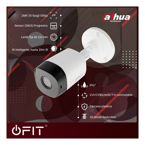 Imagen 3 de 7 de Kit Seguridad Dahua Full Hd Xvr 8ch + 8 Camaras + 1tb