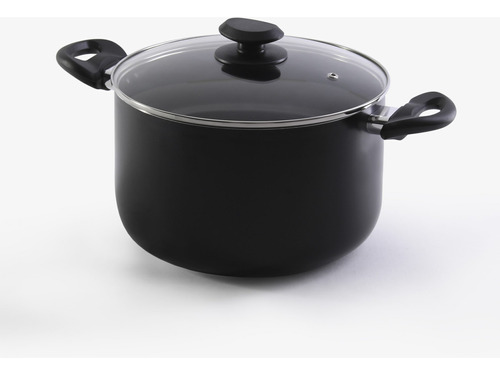 Olla Cacerola 24 Cm Antiadherente 6,8 L Teflon Tapa Vidrio