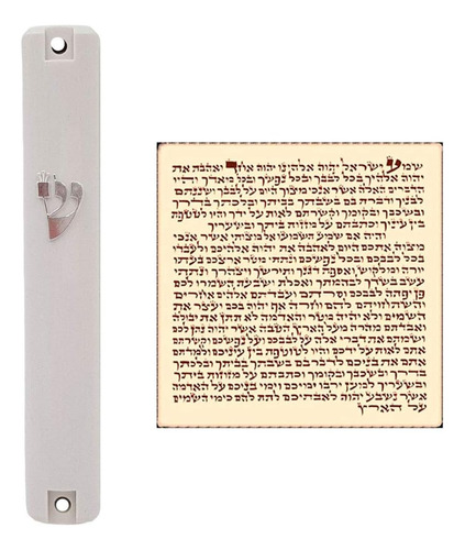 Talisman4u Waterproof White Mezuzah Case With Scroll Classic