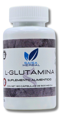 L-glutamina 100% Puro 120 Cápsulas Calidad Premium 500 Mg. Sabor Sin Sabor