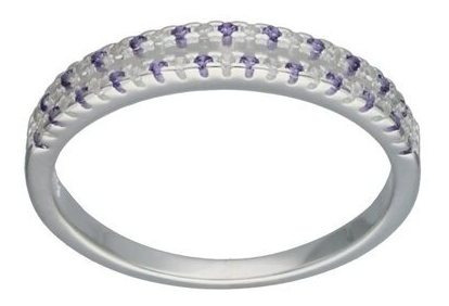 Anillo Cintillo Circones Violeta N° 19