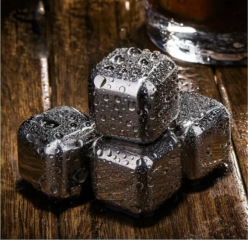 Cubitos de hielo de acero inoxidable, piedras reutilizables