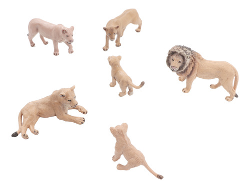 Juego De 6 Maquetas De Lions Toys, Miniestatua Realista De A