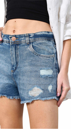 Short Jeans Mujer Verano Calce Perfecto Go By Loreley