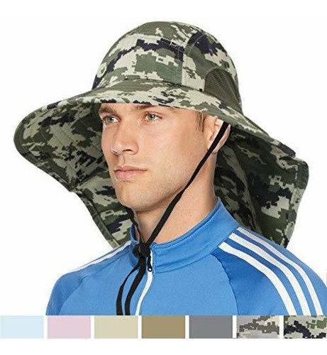 Sombrero Para Sol De Hombre Sun Cube Verde Camuflado 