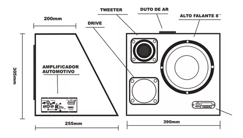 Caixa Bob Corzus Mini Trio 8 Bluetooth 300w Cxhc 500 Bt