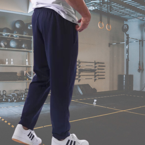 Pantalón Deportivo Hombre Jogging Felpa Sin Puño + Bolsillos