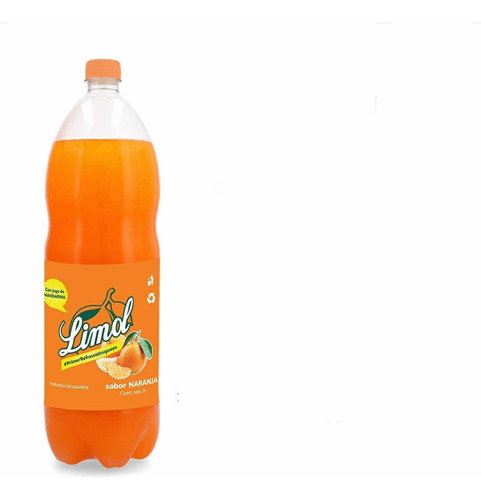 Funda De Refresco Limol Sabor Naranja 2 Litros X 6 Botellas