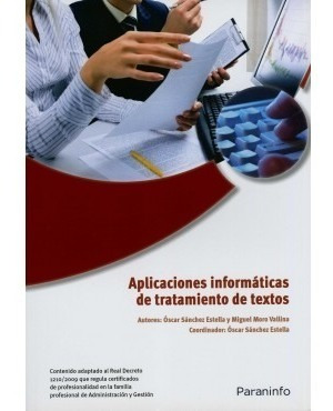 Aplicaciones Informáticas De Tratamiento De Textos-paraninfo