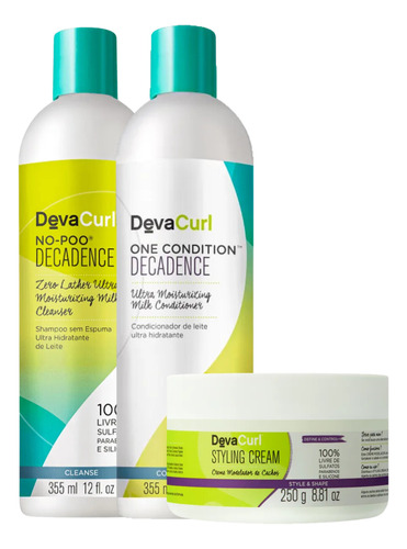 Kit Deva Curl Decadence Sh + Cond + Styling Cream