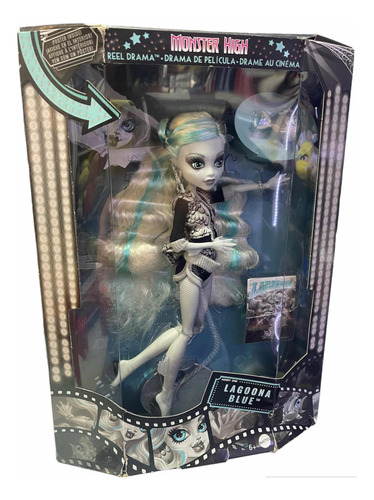 Monster High Lagoona Blue Reel Drama Blanco Y Negro