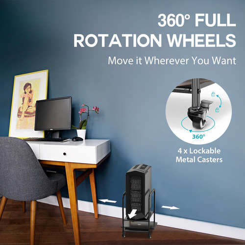 Soporte Para Torre De Computadora Ajustable Con Ruedas