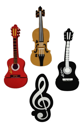 Memoria Usb 128gb Figuras Musicales. Garantizadas. Color GuitarraNegra FiguraMusical