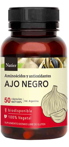 Natier Ajo Negro 50 Caps Hipertensión Arterial Antioxidante