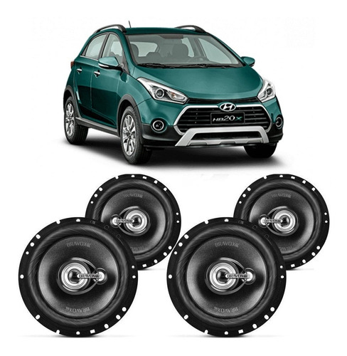 Falante Hyundai Hb20x 2012 A 2019 Bravox 240w Automotivo Kit