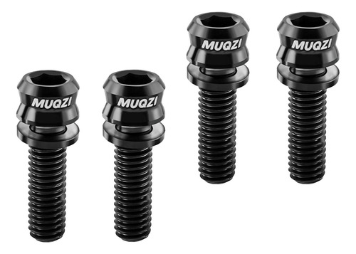 4 Tornillos De Titanio Para Manillar De M5 19 Negro