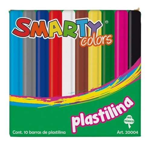 Plastilina De Colores Escolar 10 Cajas Con 10 Barritas C/u 