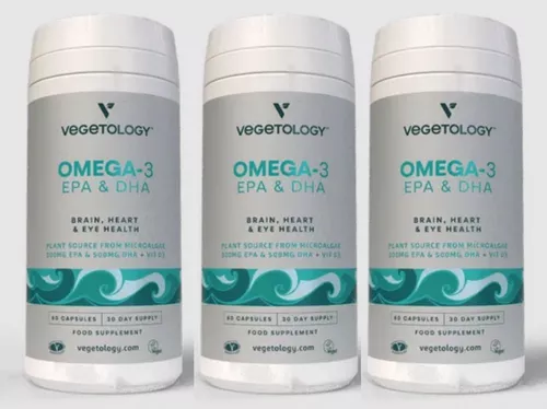 3 X Omega 3 Vegano Dha And Epa Opti3 Vegetology 180 Caps Sabor Sem