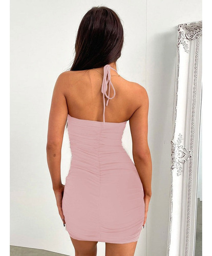Vestido De Mujer Sexy Tirantes Bolsa Corbata Falda Cadera