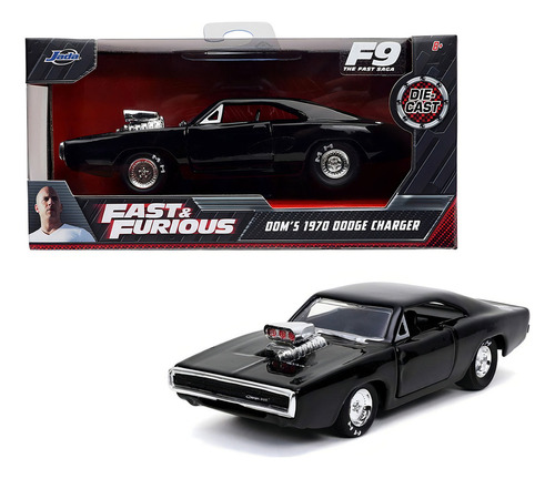 N Jada 1:32 Dom's 1970 Dodge Charger Negro F&f Caja
