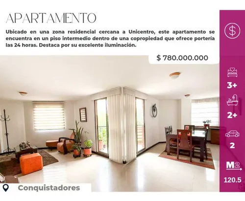 Apartamento En Venta En Conquistadores Piso Intermedio