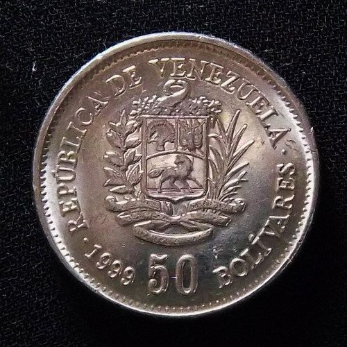 Venezuela Moneda 50 Bolívares 1999 Exc Y 77.2 Ceca Maracaibo